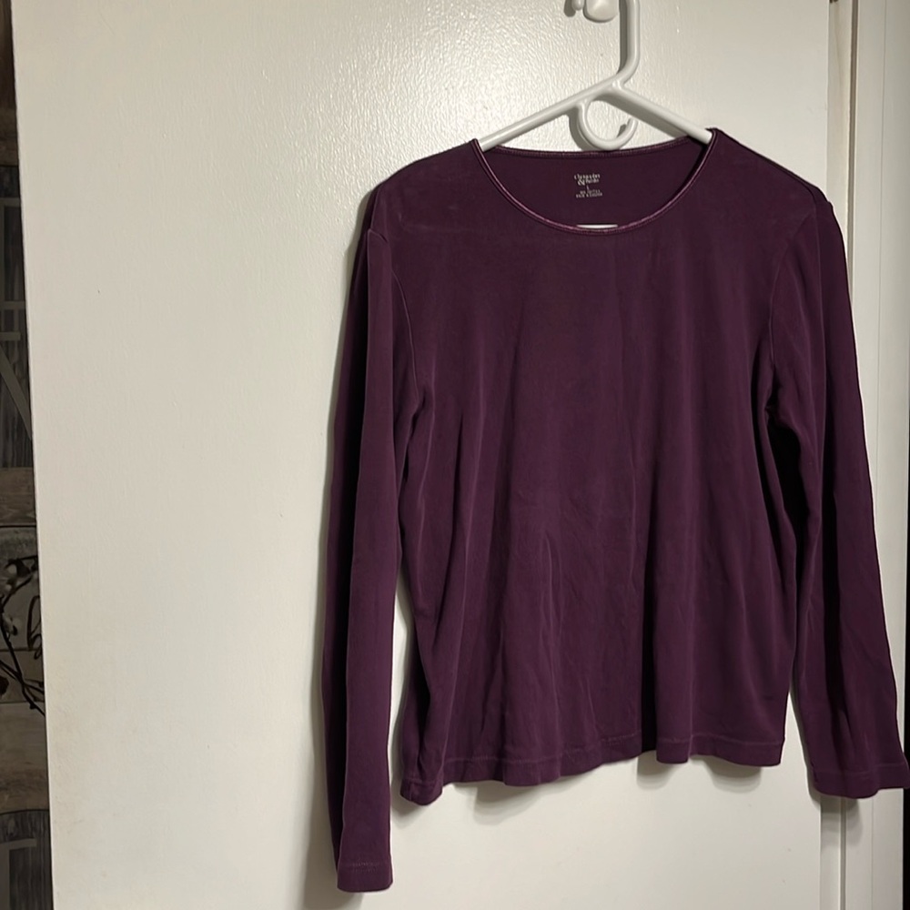 Large long sleeved solid colored shirt